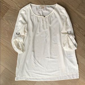 Michael Kors Sheer White Blouse, size large